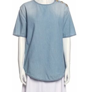 Balmain Soft denim top 💯authentic NWT xl